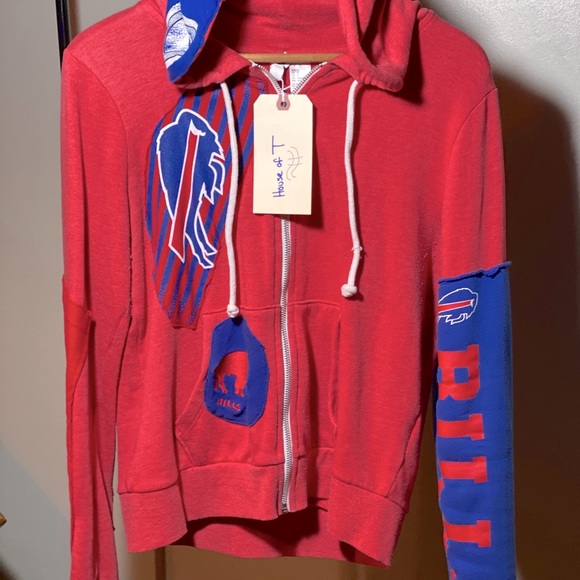 House of T Other - Upcycled Handbuilt Buffalo Bills Sweatshirt